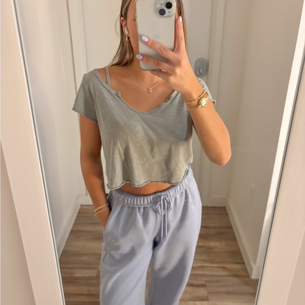 Green Cropped T-Shirt